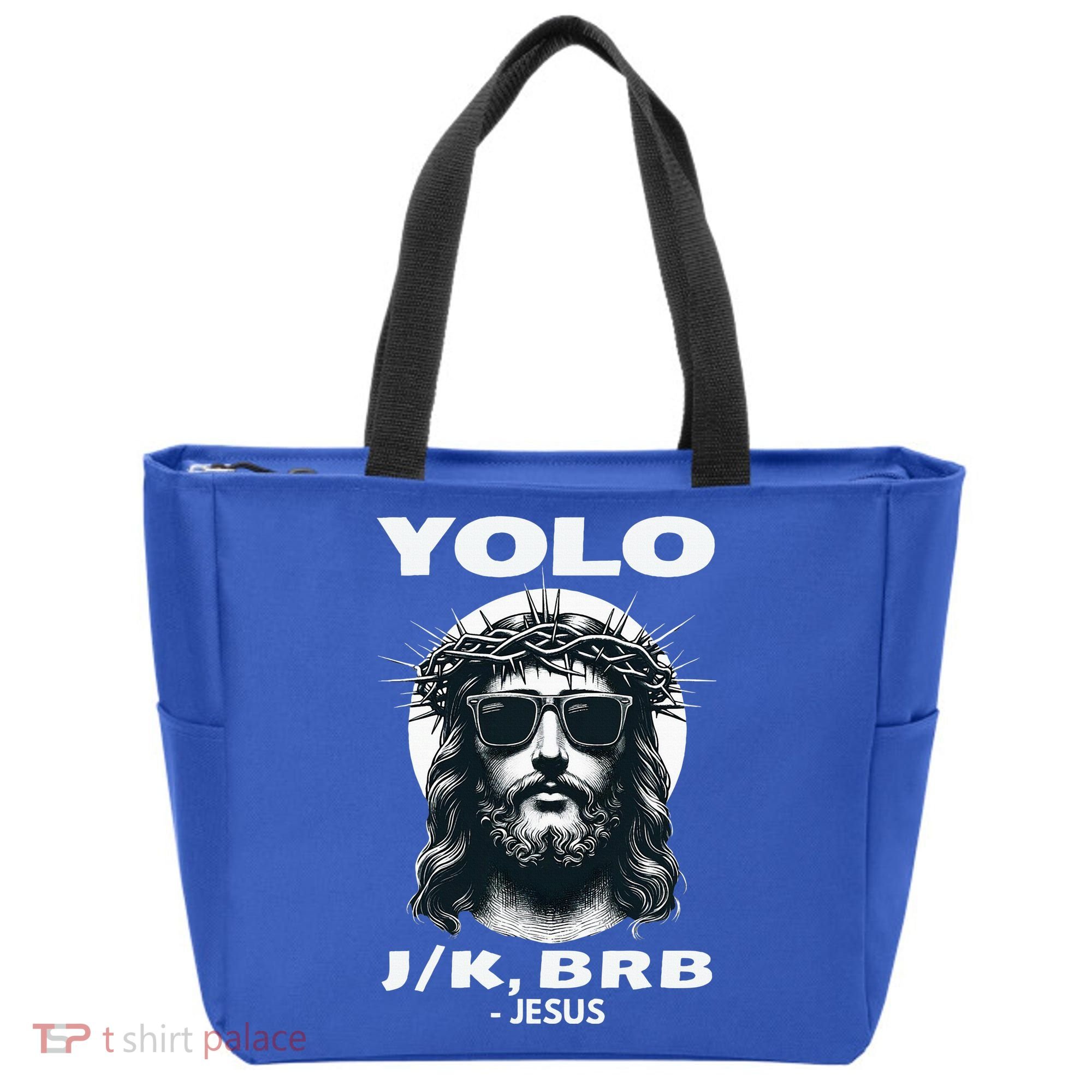 Christian Resurrection Yolo Jk Brb Jesus Tote Bag
