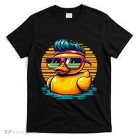 Cool Retro Yellow Duck In Sunglasses 70s 80s 90s Funny Duck T-Shirt thumb 0