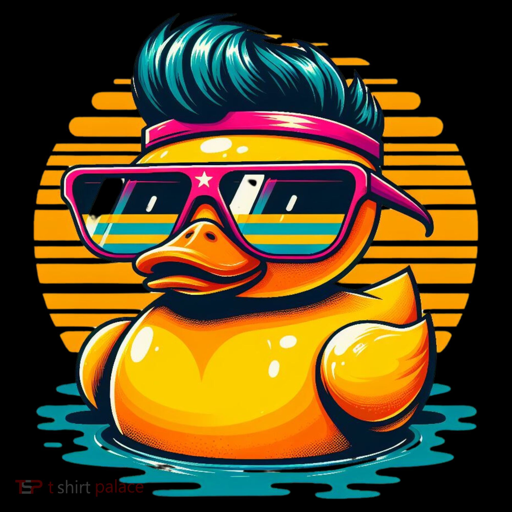 Cool Retro Yellow Duck In Sunglasses 70s 80s 90s Funny Duck Coffee Mug