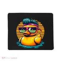 Cool Retro Yellow Duck In Sunglasses 70s 80s 90s Funny Duck Mousepad thumb 0