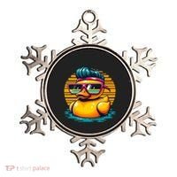 Cool Retro Yellow Duck In Sunglasses 70s 80s 90s Funny Duck Ornament thumb 0