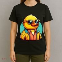 Cool Retro Yellow Duck In Sunglasses 70s 80s 90s Funny Duck T-Shirt thumb 4