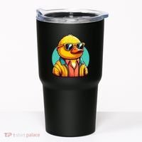 Cool Retro Yellow Duck In Sunglasses 70s 80s 90s Funny Duck Tumbler thumb 0