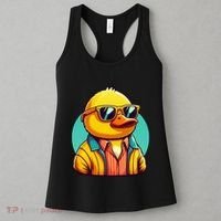 Cool Retro Yellow Duck In Sunglasses 70s 80s 90s Funny Duck Women's Tank Top thumb 3
