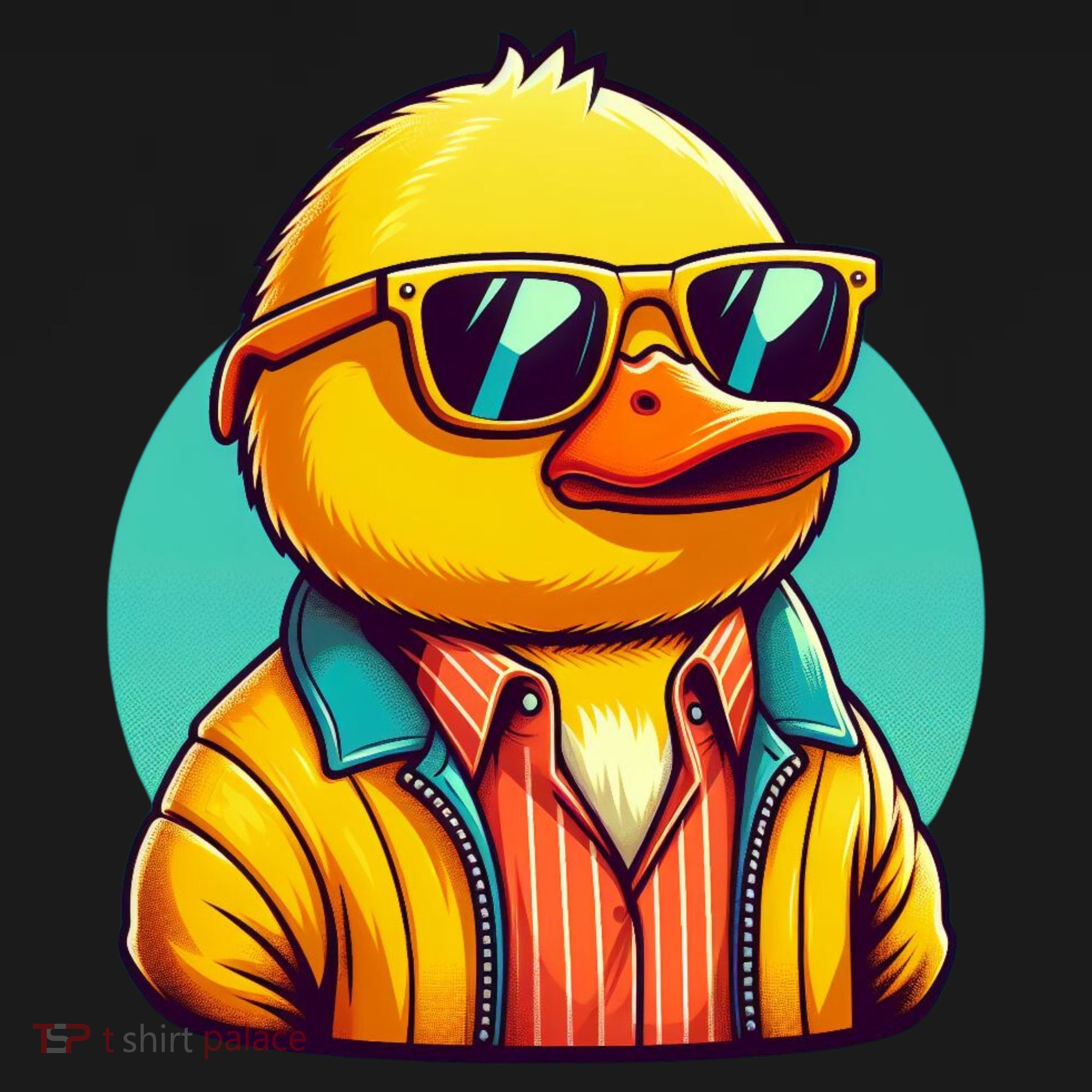 Cool Retro Yellow Duck In Sunglasses 70s 80s 90s Funny Duck Women's Tank Top