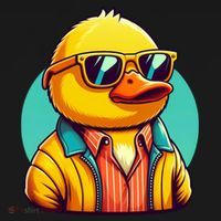 Cool Retro Yellow Duck In Sunglasses 70s 80s 90s Funny Duck Baby Bodysuit thumb 2
