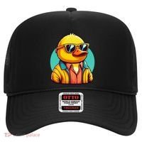 Cool Retro Yellow Duck In Sunglasses 70s 80s 90s Funny Duck Hat thumb 0