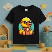 Cool Retro Yellow Duck In Sunglasses 70s 80s 90s Funny Duck Toddler T-Shirt thumb 3