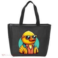 Cool Retro Yellow Duck In Sunglasses 70s 80s 90s Funny Duck Tote Bag thumb 0