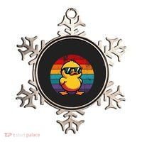 Cool Retro Yellow Duck In Sunglasses 70s 80s 90s Ornament thumb 0