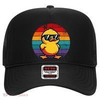 Cool Retro Yellow Duck In Sunglasses 70s 80s 90s Hat thumb 0