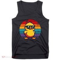 Cool Retro Yellow Duck In Sunglasses 70s 80s 90s Tank Top thumb 0