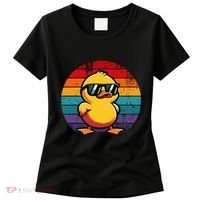 Cool Retro Yellow Duck In Sunglasses 70s 80s 90s Women's T-Shirt thumb 0
