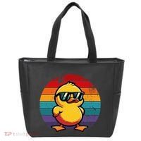 Cool Retro Yellow Duck In Sunglasses 70s 80s 90s Tote Bag thumb 0