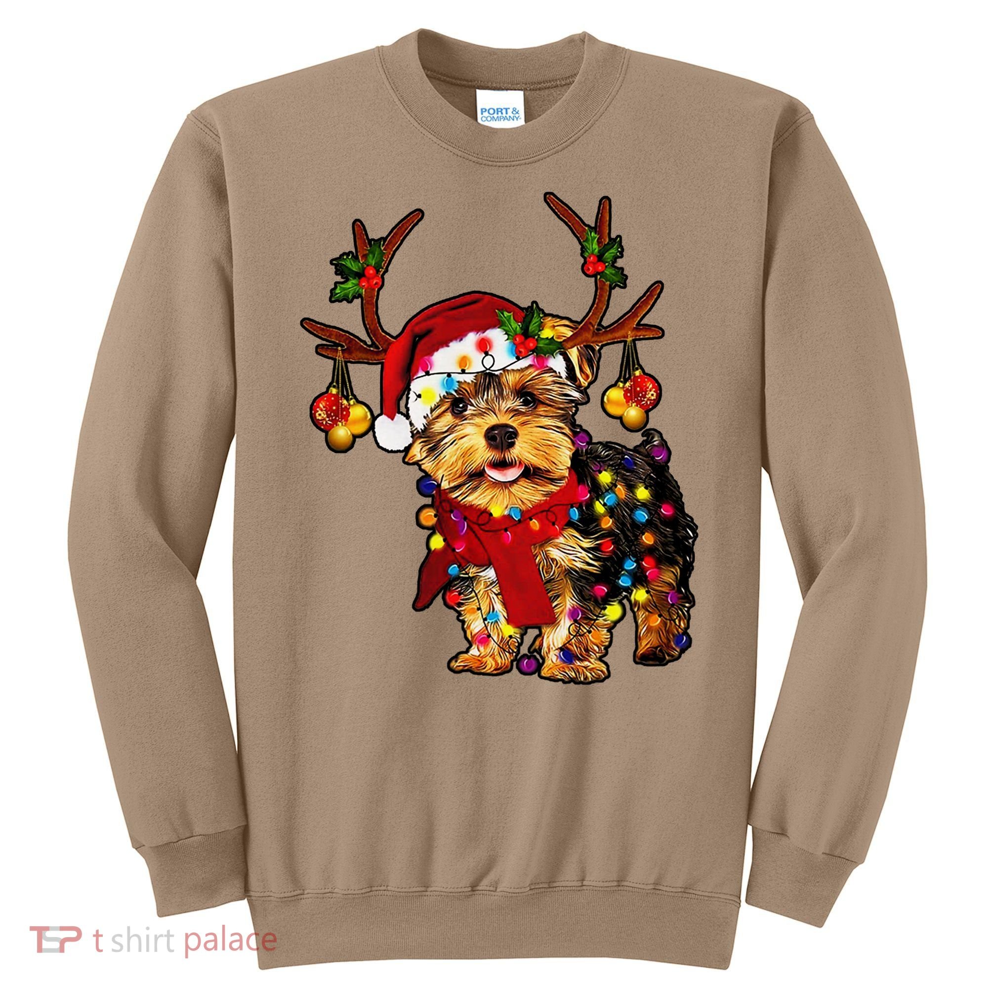 Christmas Reindeer Yorkie Classic Sweatshirt