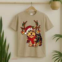 Christmas Reindeer Yorkie Classic T-Shirt thumb 2