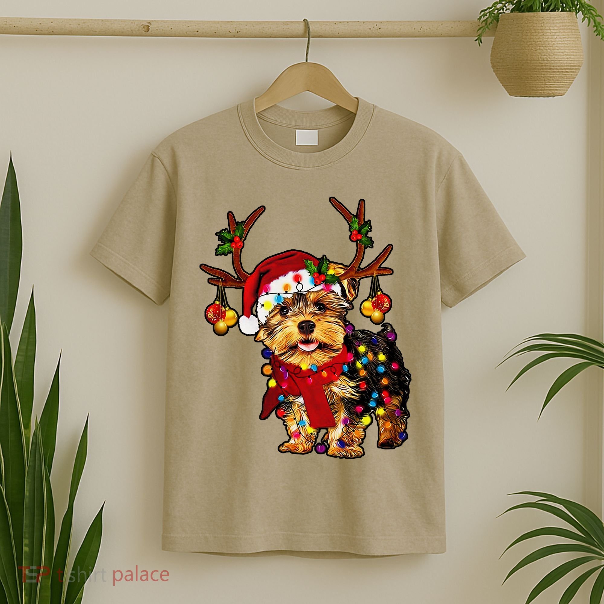 Christmas Reindeer Yorkie Classic T-Shirt