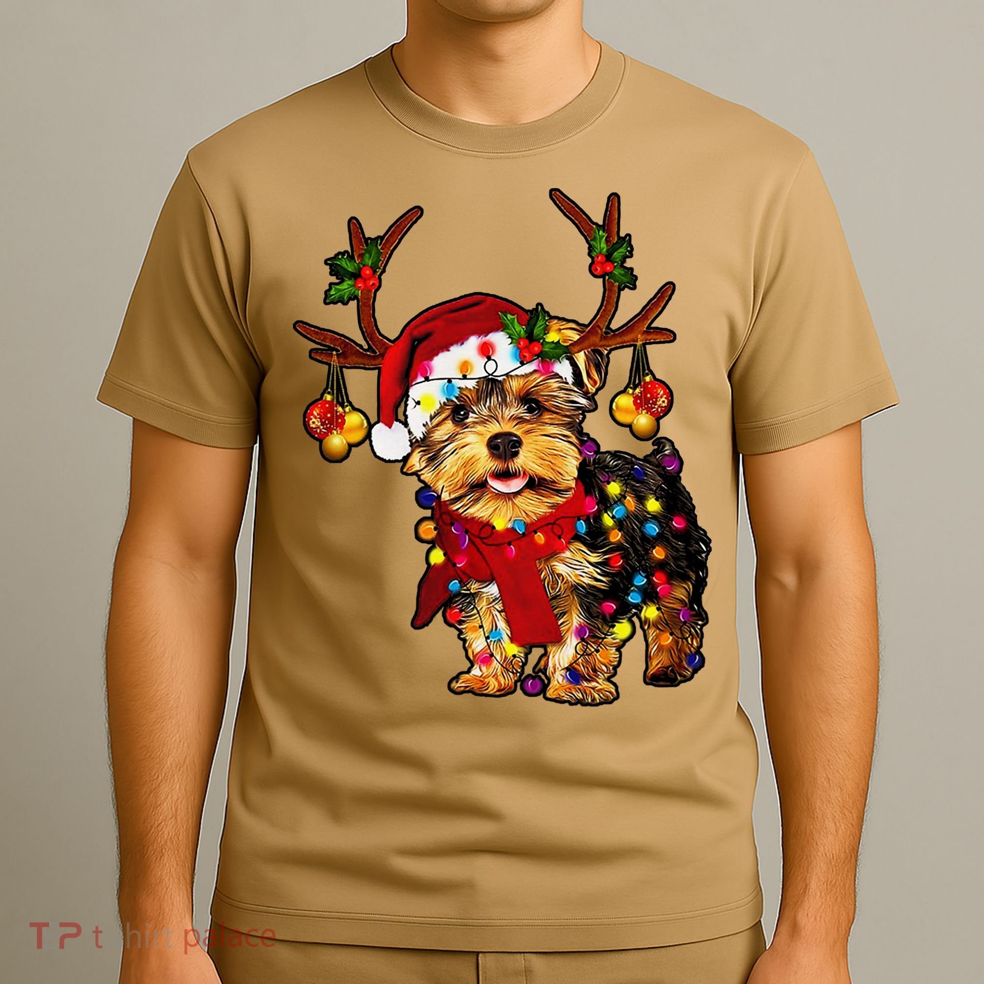 Christmas Reindeer Yorkie Classic T-Shirt