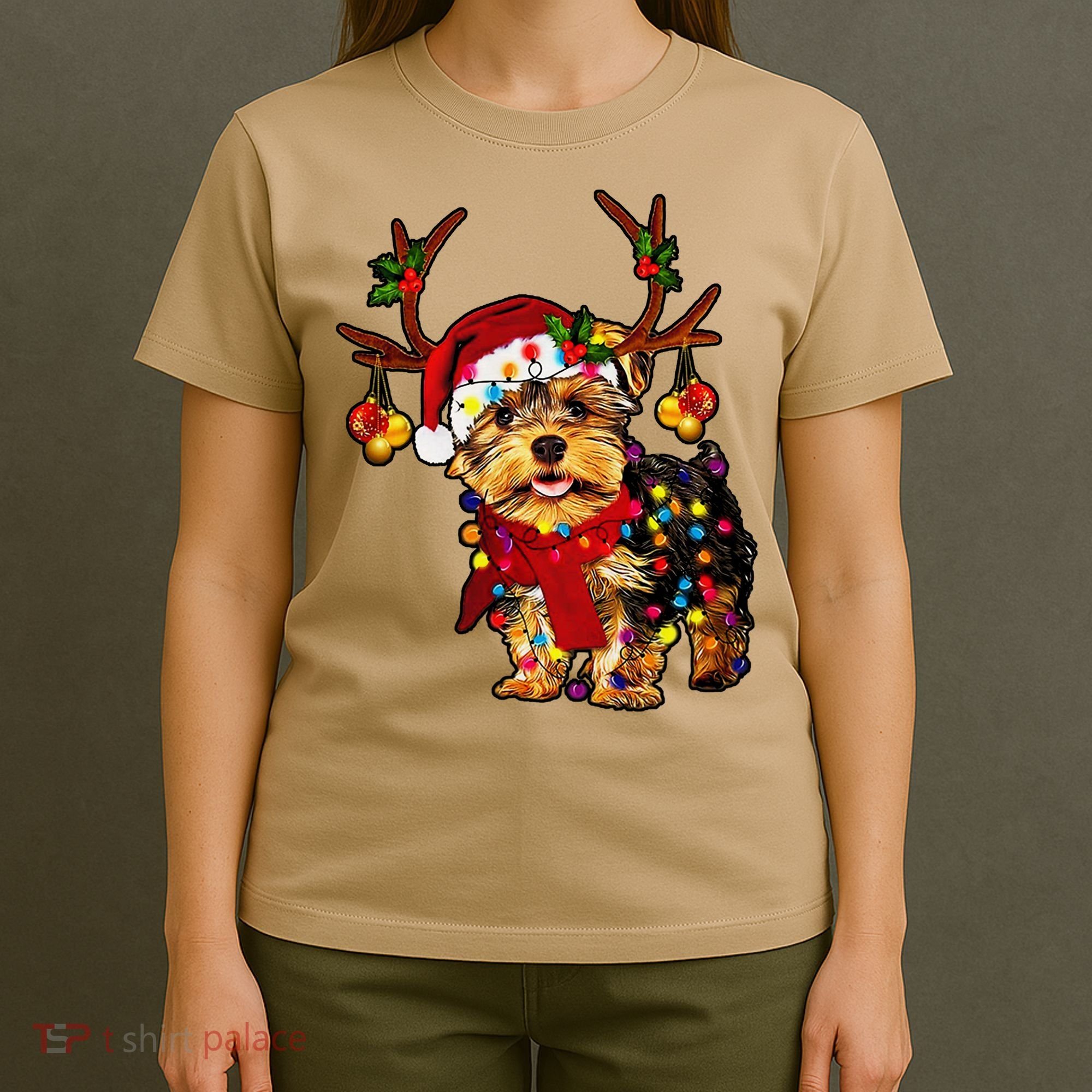 Christmas Reindeer Yorkie Classic T-Shirt