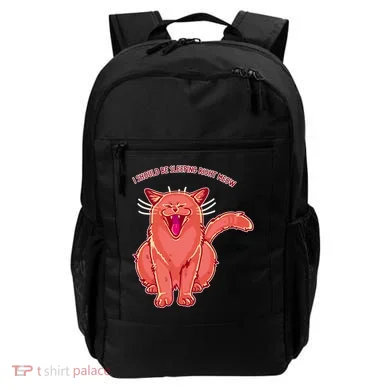 Crying Cat I should Be Sleeping Backpack