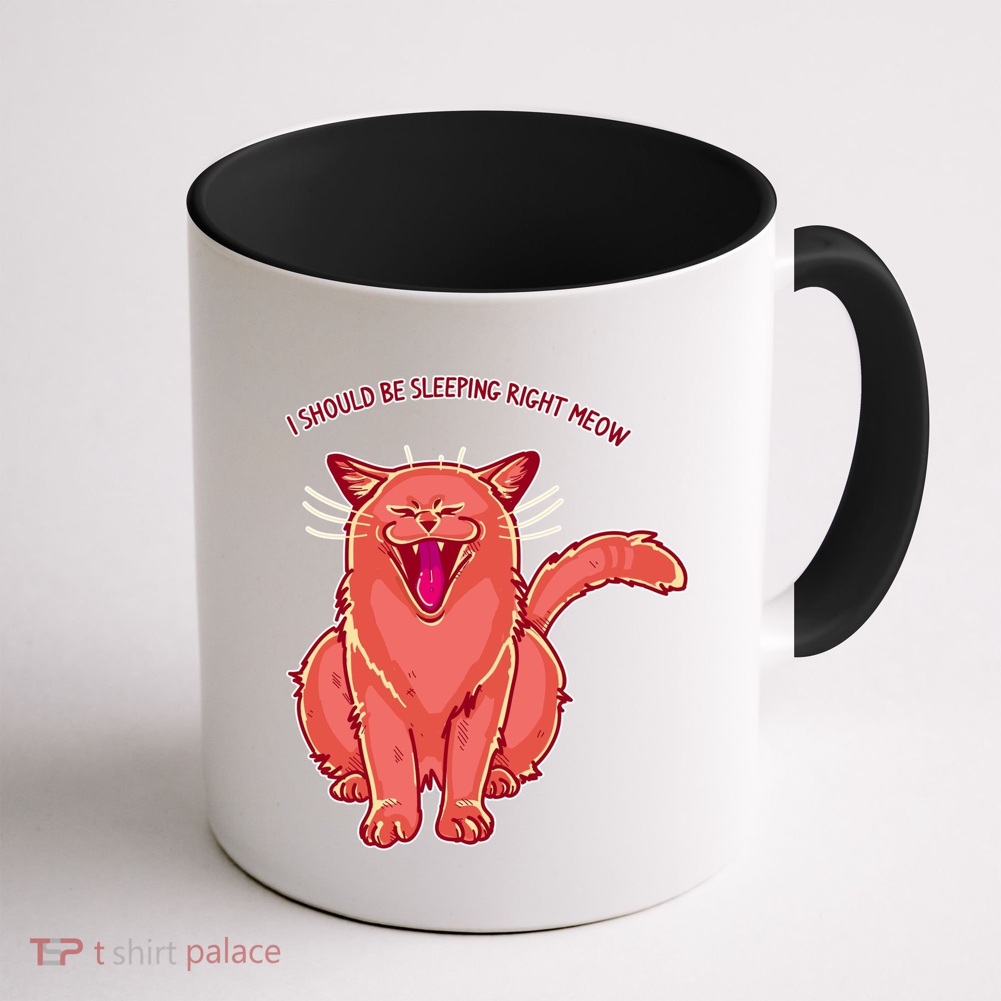 Crying Cat I should Be Sleeping Coffee Mug