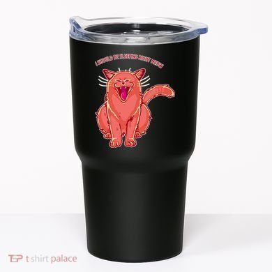 Crying Cat I should Be Sleeping Tumbler