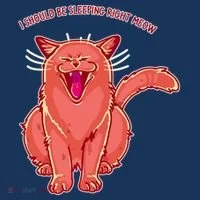 Crying Cat I should Be Sleeping Doggie Tank thumb 4