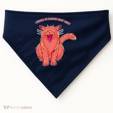 Crying Cat I should Be Sleeping USA-Made Doggie Bandana