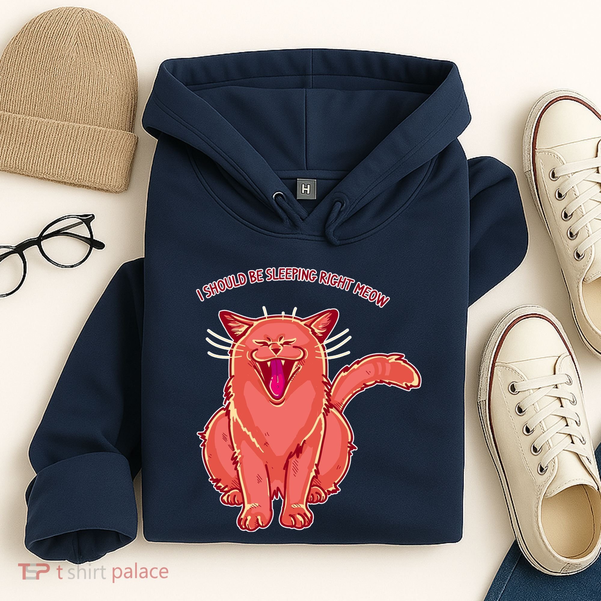 Crying Cat I should Be Sleeping Hoodie