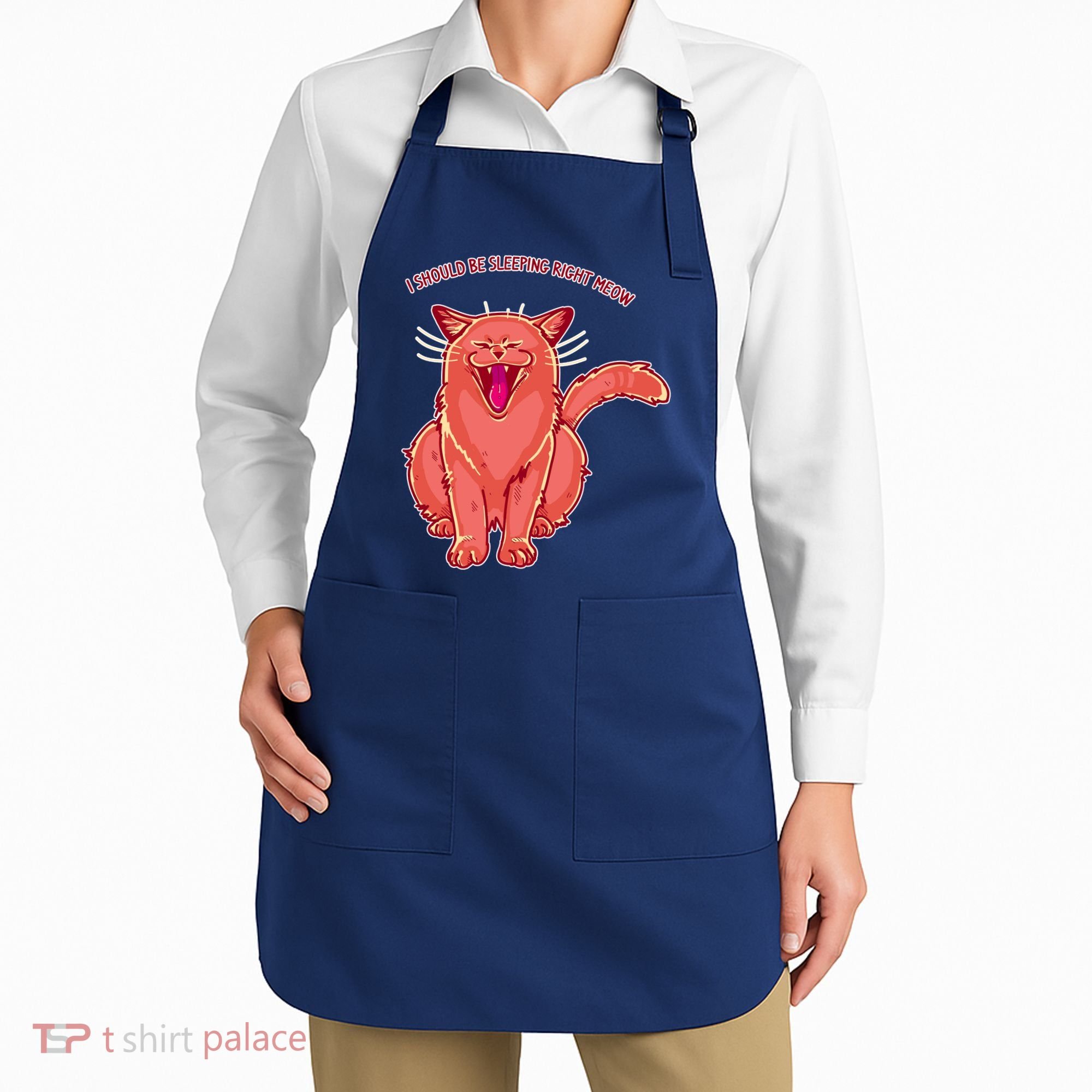 Crying Cat I should Be Sleeping Apron