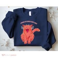 Crying Cat I should Be Sleeping Sweatshirt thumb 2
