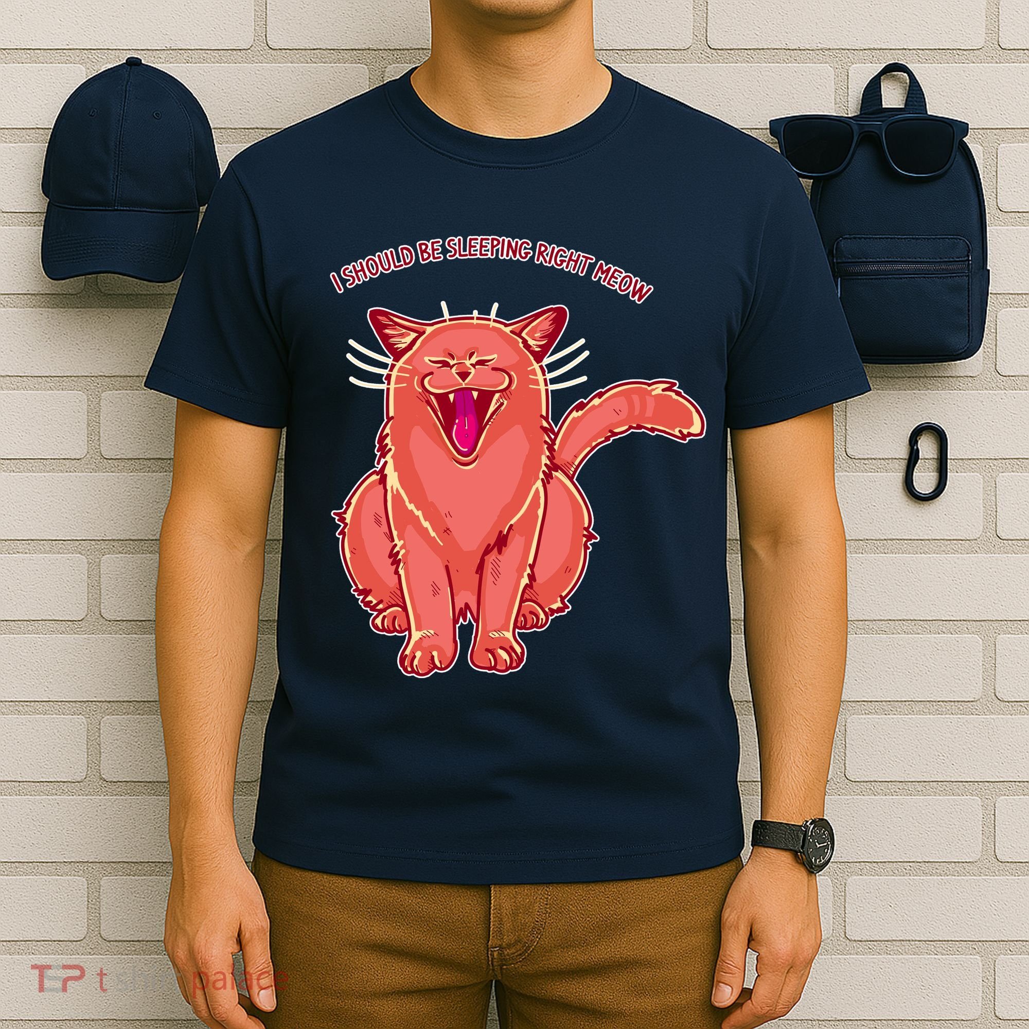 Crying Cat I should Be Sleeping T-Shirt