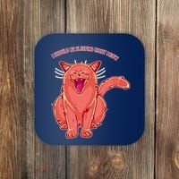 Crying Cat I should Be Sleeping Coaster thumb 0