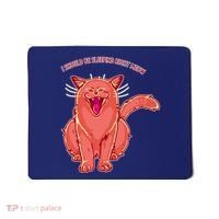 Crying Cat I should Be Sleeping Mousepad thumb 0
