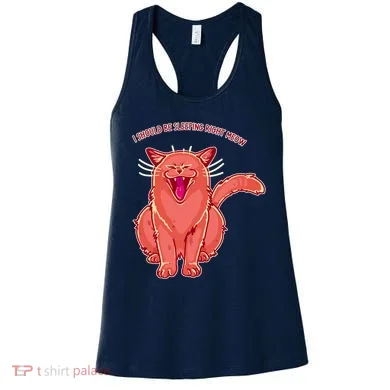 Crying Cat I should Be Sleeping Women's Tank Top