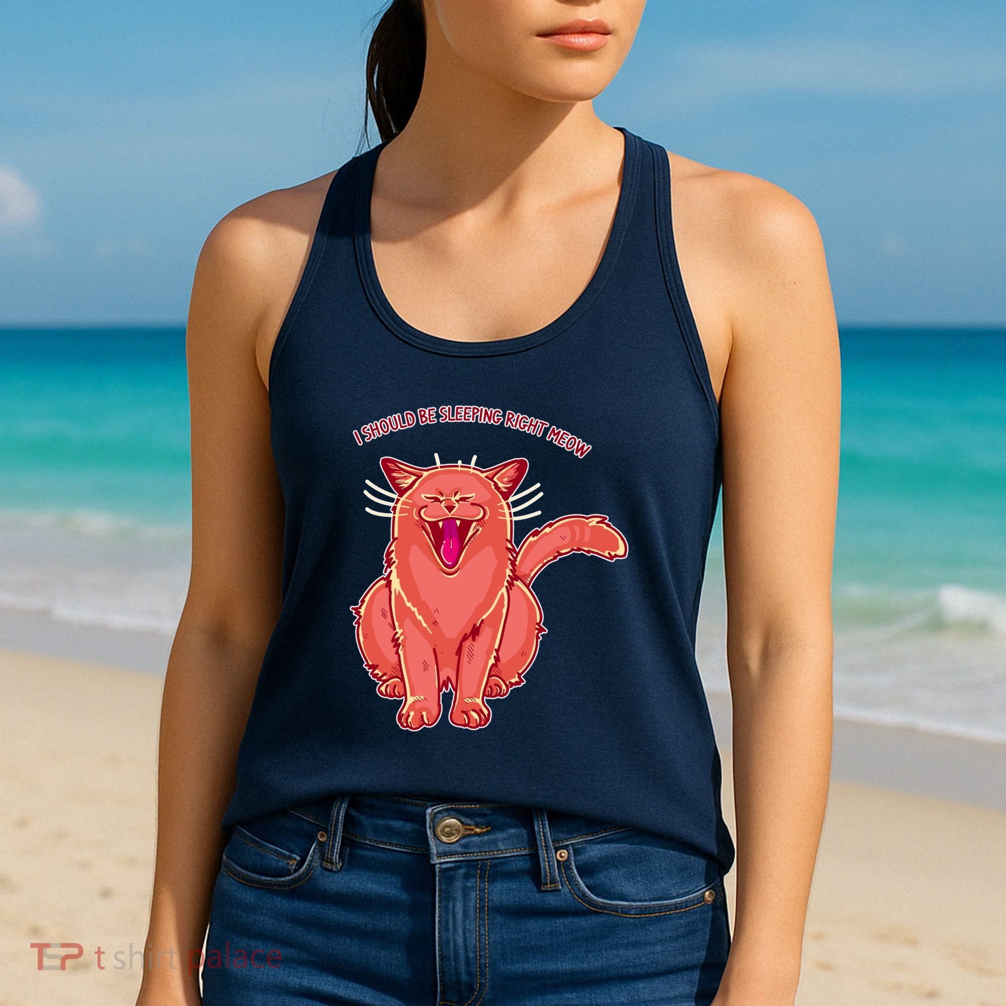 Crying Cat I should Be Sleeping Women's Tank Top