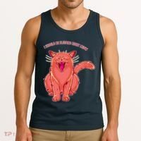 Crying Cat I should Be Sleeping Tank Top thumb 3