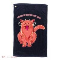 Crying Cat I should Be Sleeping Golf Towel thumb 0