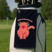 Crying Cat I should Be Sleeping Golf Towel thumb 2