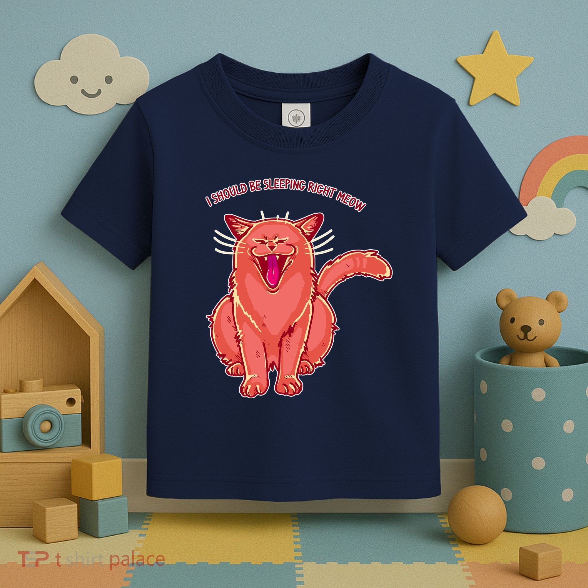Crying Cat I should Be Sleeping Toddler T-Shirt