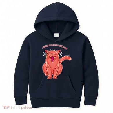 Crying Cat I should Be Sleeping Kids Hoodie
