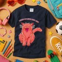 Crying Cat I should Be Sleeping Kids T-Shirt thumb 3
