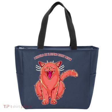 Crying Cat I should Be Sleeping Tote Bag