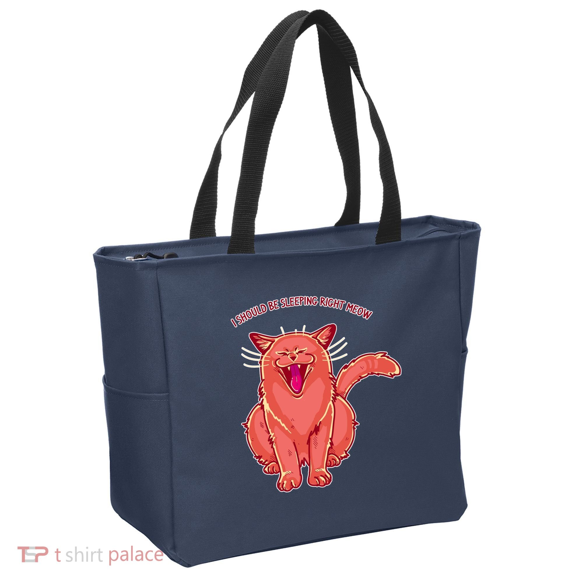 Crying Cat I should Be Sleeping Tote Bag