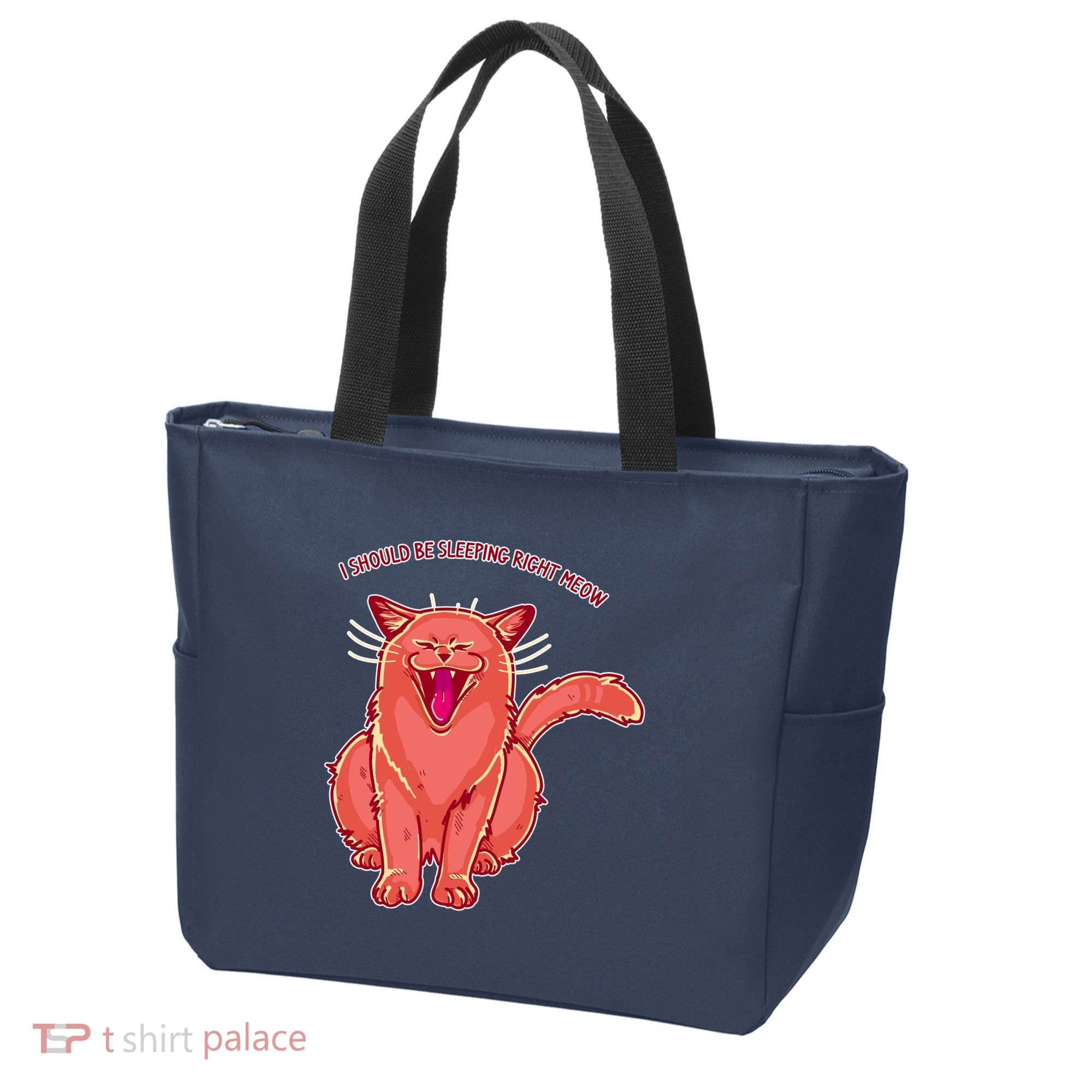 Crying Cat I should Be Sleeping Tote Bag