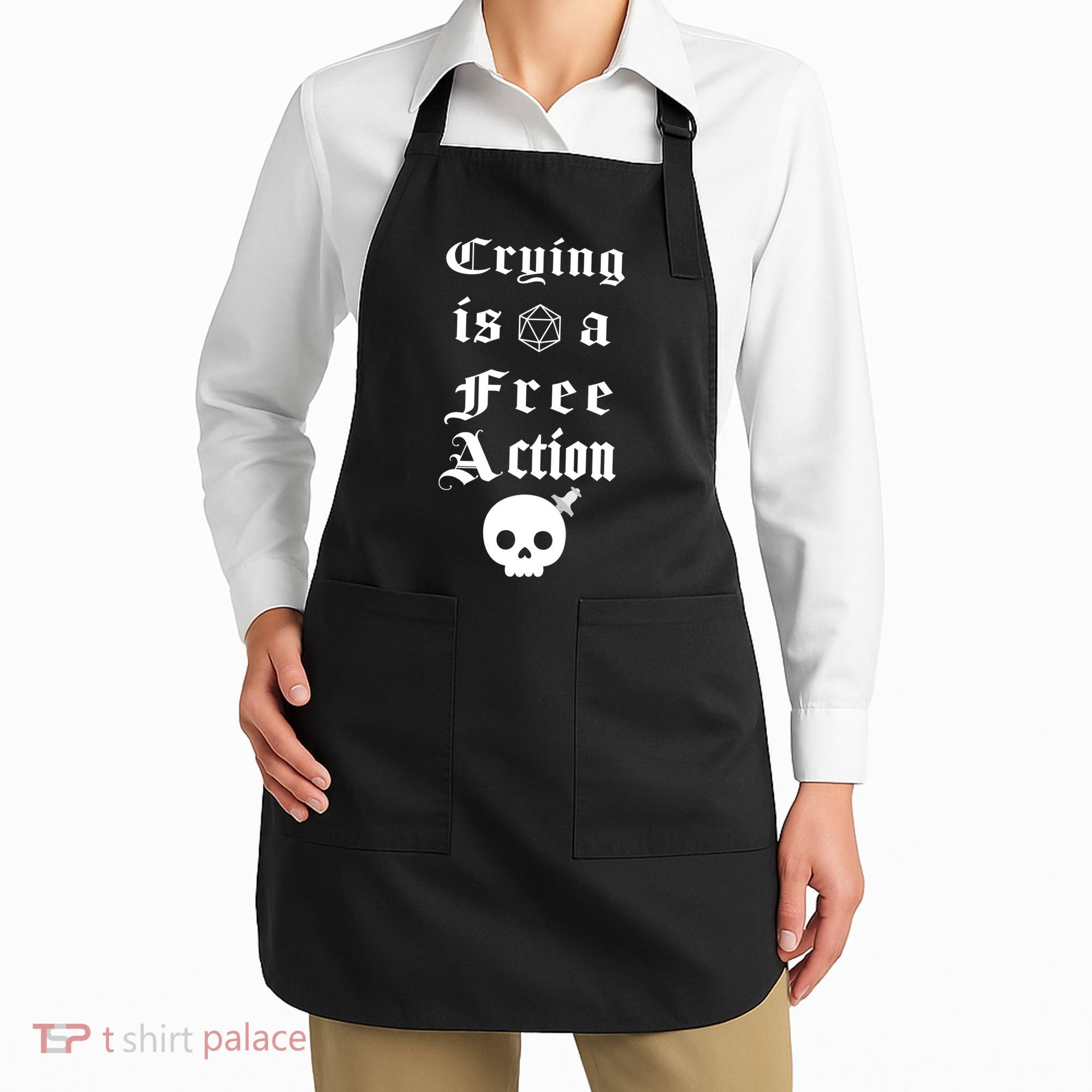 Crying Is A Free Action Gaming Apron