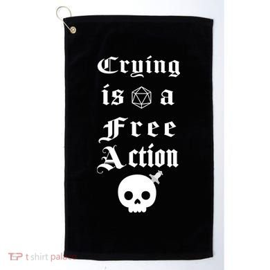 Crying Is A Free Action Gaming Golf Towel