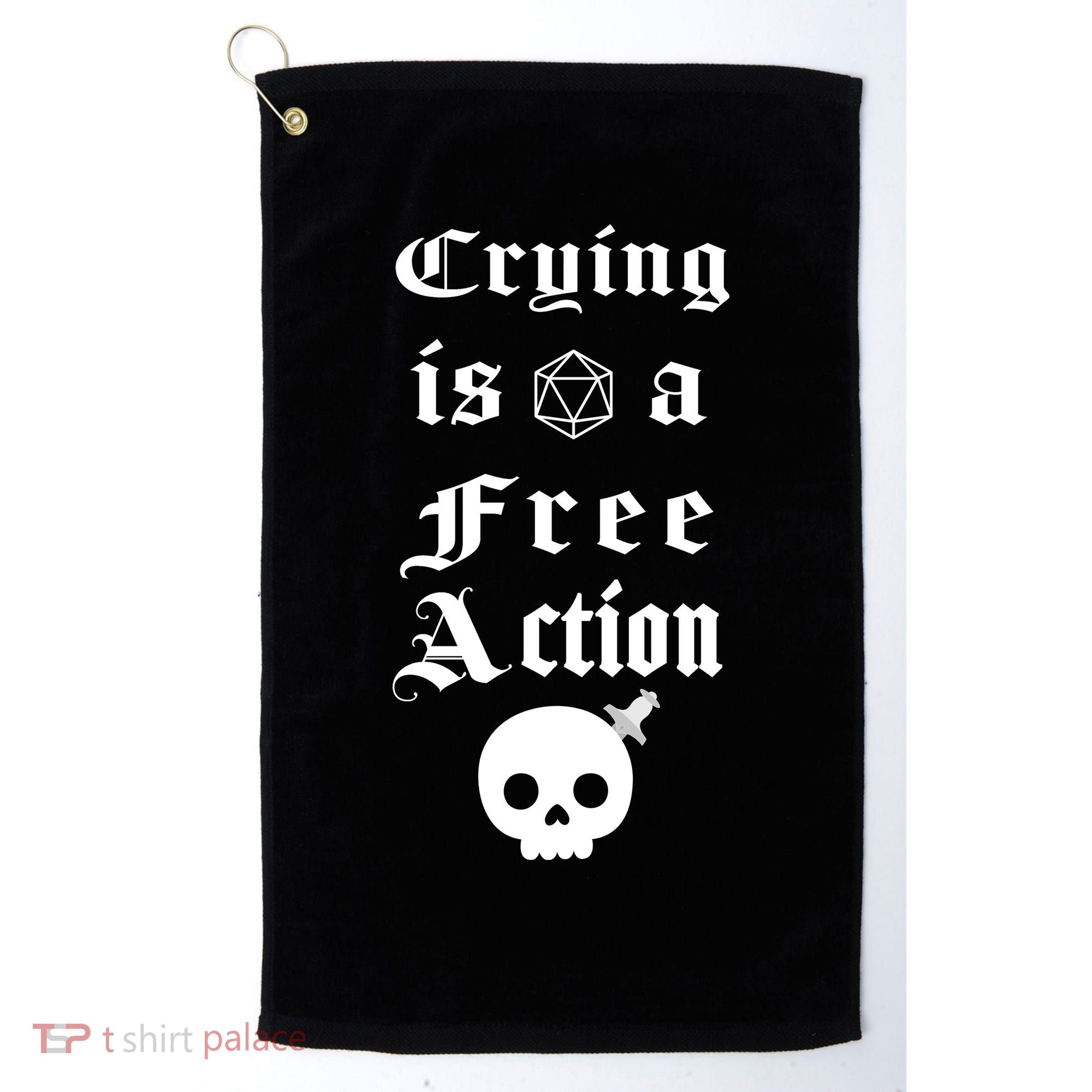 Crying Is A Free Action Gaming Golf Towel