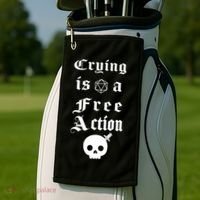 Crying Is A Free Action Gaming Golf Towel thumb 2