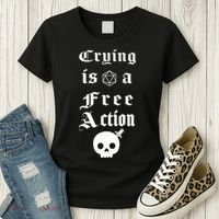 Crying Is A Free Action Gaming Women's T-Shirt thumb 3